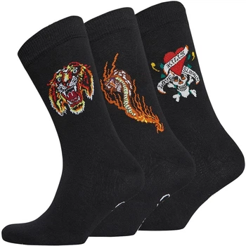 Шкарпетки набір 3 пари для чоловіка Ed Hardy 20757284 39-46 чорний