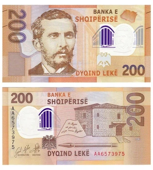 Банкнота 200 лек Албанія 2017 (2019) рік полімерна UNC