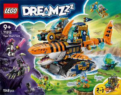 Zestaw klocków LEGO DREAMZZZ Rekinoczołg tygrysi 1548 elementów (71515)