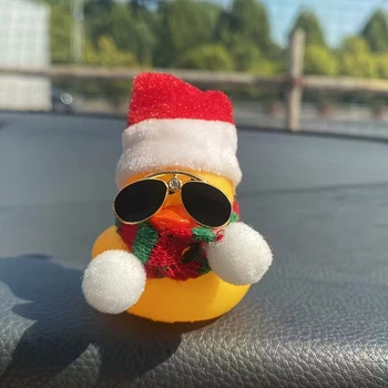 Гумова качечка Новорічна Christmas Crazy Duck на торпеду Podarkus AD014-8