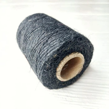 Джутовий шпагат, 2мм*80м, 100 г, колір чорний