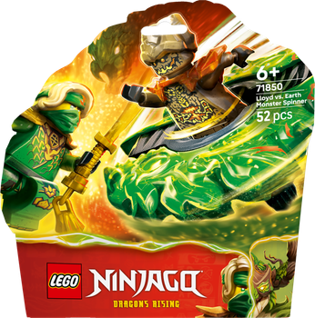 Zestaw klocków LEGO Ninjago Lloyd kontra ziemny potwór na spinnerze 52 elementy (71850)