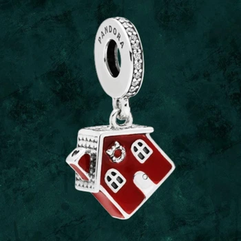 Серебряная бусина шарм "Рождественский домик" Pandora (Пандора) 797517en27