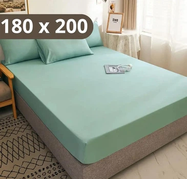 Простыня на резинке Softable Fabric 180×200 , мятный— мягкая, плотная, комфортная (KT7006046)