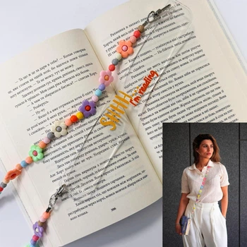Закладка для книги з ремінцем "Flower rainbow" різнобарвна BB-08