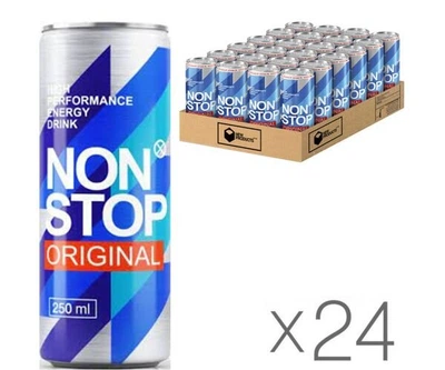 Упаковка энергетического газированного напитка Non Stop Original ж/б 24 шт. х 0,25 л