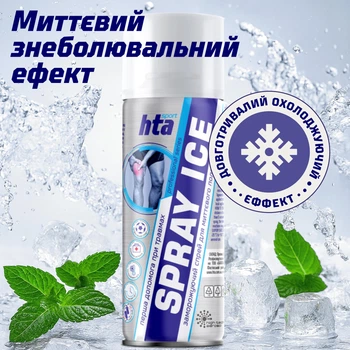 Охлаждающий спрей заморозка спортивная HTA SPRAY ICE 500 мл