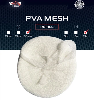 ПВА сетка World4Carp PVA Mesh Ø35 мм, 25 м
