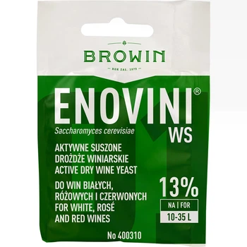 Сухие винные дрожжи Enovini WS для столовых вин, 7 г на 10–35 л вина