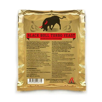 Спиртовые турбо-дрожжи Prestige Black Bull Turbo для браги и фруктовых шнапсов, 25 л
