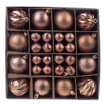 Komplet bombek na choinkę Kadax Pons 3/6 cm 44 szt Miedziany K11242 (3560239511212)