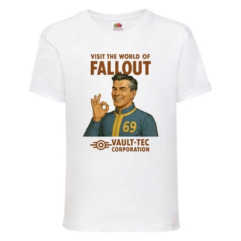 Футболка детская Фоллаут (Fallout 002) белая 116 см
