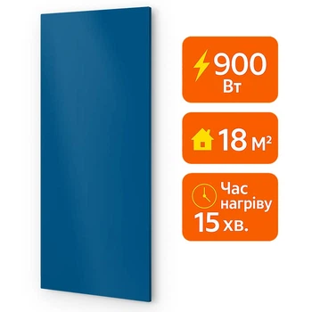 Электрический инфракрасный металлокерамический обогреватель UDEN-S 900 Вт / экономичный настенный обогреватель для квартиры, дома, офиса Синий