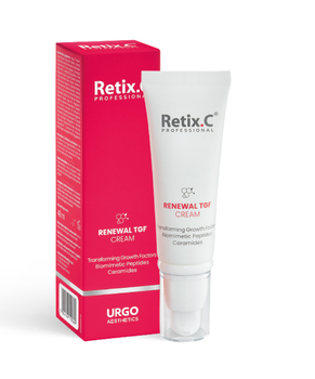 Retix.C Renewal TGF Cream 48 мл — восстанавливающий крем для лица с фактором роста TGF, пептидами, керамидами и гиалуроновой кислотой, антивозрастной крем URGO Aesthetics