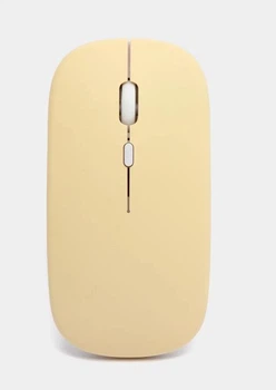 Компьютерная бесшумная USB беспроводная мышка Wireless 2.4 ГГц Mouse оптическая мышь на аккумуляторе (753346680) для пк/планшета (беспроводная мышь) Желтая