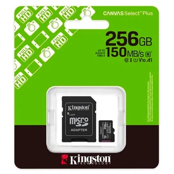 Карта пам'яті Kingston microSDHC 256Gb Canvas Select Plus Gen3 class10 A1(R-150Mb/s) (adapter SD) 73792