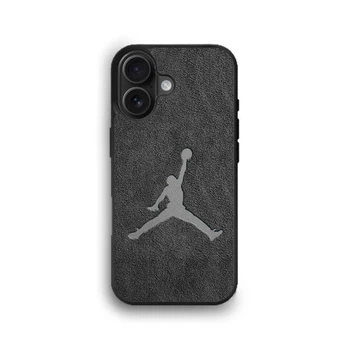 Чехол из премиальной Алькантары для Iphone 17 Jordan серый