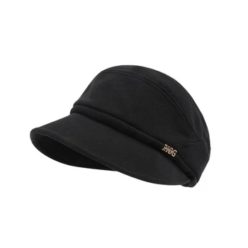 Теплая женская кепка-берет BeidCap, черная