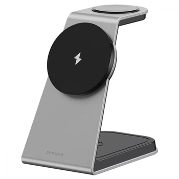 Бездротовий ЗП Proove Omni Power 3 in 1 для Android/Samsung/Apple/iPhone gray