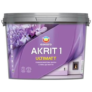 Глубокоматовая краска Akrit 1 Ultimatt TR 9л