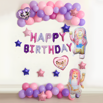 Фотозона Із Кульок Роблокс Roblox Girl Love Happy Birthday (53 кульки)