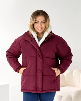Жіноча зимова куртка Uaclothes 54/60 Бордовий (like36062-1648413101)