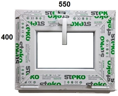 Окно Steko 550х 400 мм 2 стекла/аргон откидное