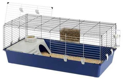 Клітка для кроликів та морських свинок Ferplast Rabbit 120 119х58.5х46 см Синя з поличкою (57053417)
