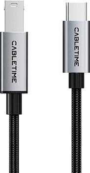 Кабель для принтера Cabletime USB 2.0 Type-C (M) - B Print, 2 м (CA16L) (CA915774)