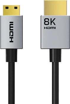Кабель CableTime mini HDMI (M) – HDMI (M) 8K/60Hz, 48Gbps, 0.5 м (CH15E) (CA915859)