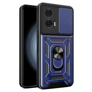 Протиударний чохол Armor Ring + захиcт камери для Motorola Moto Edge 50 Fusion Simon case синій