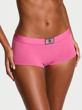 Трусики шорти жіночі бавовняні Victoria's Secret 27207373 L Рожеві (42112955166979)