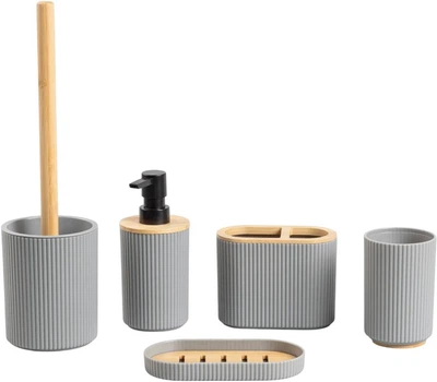 Zestaw akcesoriów łazienkowych Homla Essentials Loreto Szary (238710)