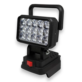 Багатофункціональний ліхтар прожектор 15 LED на акумулятор Makita з ручкою Біле світло (00083)