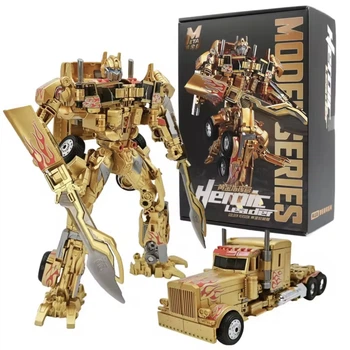Коллекционная фигурка Трансформер Optimus Prime Heroic Leader Golden Version Transformers золотой