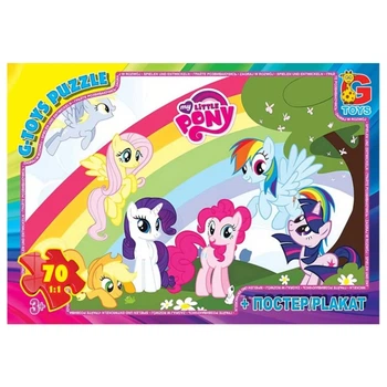 Детский пазл "My little Pony" MLP035 постер, 70 элементов