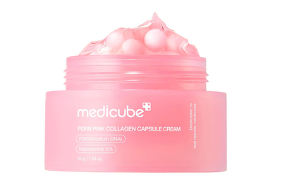 Крем для лица Medicube PDRN Pink Collagen Capsule Cream – с коллагеновыми капсулами и ниацинамидом, 55 г
