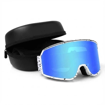 Лижна маска SPOSUNE HX022 для сноуборду та лиж із жорстким кейсом, OTG Anti-Fog UV400 (голуба)