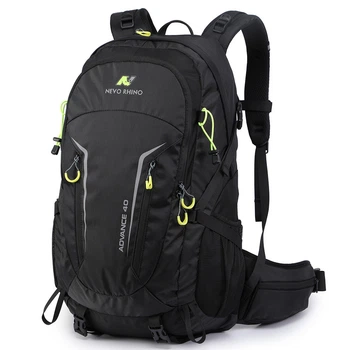 Туристический рюкзак NEVO RHINO 9033-NW 40 л - водонепроницаемый, легкий, для походов и путешествий, черный
