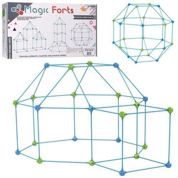 Детский 3D конструктор Палатка Magic Forts 85 деталей для игры и творчества строительный набор для детей от 3 лет (LIV-S_11C)