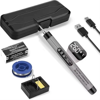 Аккумуляторный паяльник M003 pro version USB 8W беспроводной для пайки электроники с регулировкой температуры 300-450°C (IS-OP_22-G)