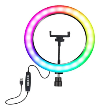 Світлодіодна кільцева лампа MJJ-30 LED RGB USB + тримач HDSYR_669