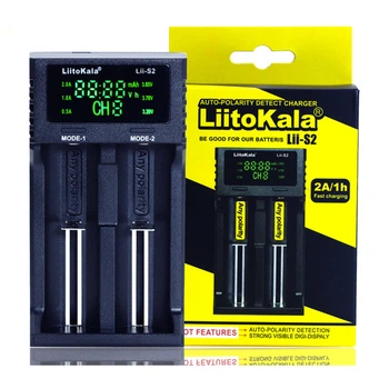 Зарядное устройство Liitokala Lii-S2 2 канала для Ni-MH Ni-Cd Li-Ion LiFePo4 аккумуляторов зарядка батарей (VIL-O_33P)