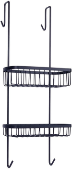 Półka pod prysznic Vilde 569659 zawieszana metalowa Czarna (5904316456986)