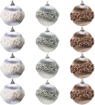 Набір ялинкових кульок Home & Styling Collection 839497 ударостійкі 8 см 12 шт (8721037568517)