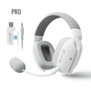 Наушники Attack Shark L80 Pro беспроводные Bluetooth и 2.4G игровые для ПК, PS, Switch, телефона - Белый