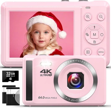 Цифрова камера YiFuar DC066 4K, 64MP Pink (R43771308202501)