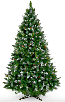 Сосна декоративна Kadax Este засніжена з шишками ПВХ 220 см K5553 (5903699446959)