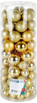 Набір ялинкових кульок Vilde 839434 ударостійкі 4 / 6 см 100 шт (5904316479244)