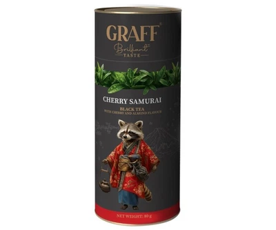 Чай черный с вишней Cherry Samurai / Вишневый Самурай Тубус Graff 80 г